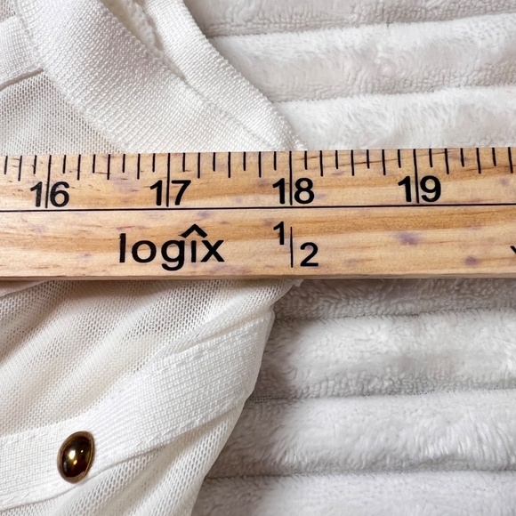 #A097    FT INC  Romantic  White Studded  Vintage  Bodycon Dress  NWT   XL - Picture 9 of 10